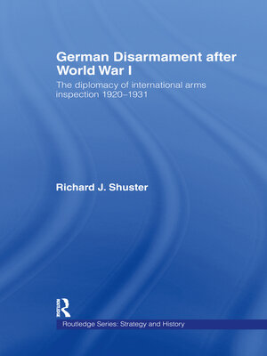 cover image of German Disarmament After World War I